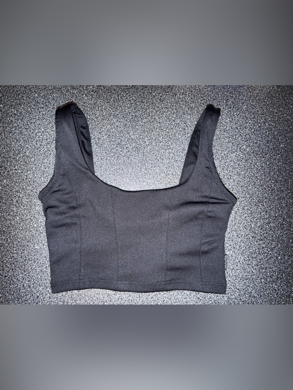 Tiger Friday Black Cropped Tank Bra Top Size Child Large